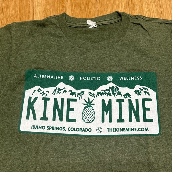 Men’s Size Small “Kine Mine” Alternative, Holistic, Wellness Graphic Tee - Olive - Picture 2 of 3